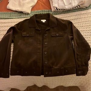 Brown button down jacket